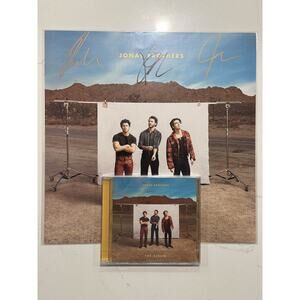 Jonas Brothers CD The Album With SIGNED/AUTOGRAPHED 11x11 Artcard #2